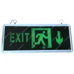 Árengedmény Led Exit lámpa, kétoldalas, 3W, 3H üzemidő, folyamatosan világít. Lefelé mutat.
